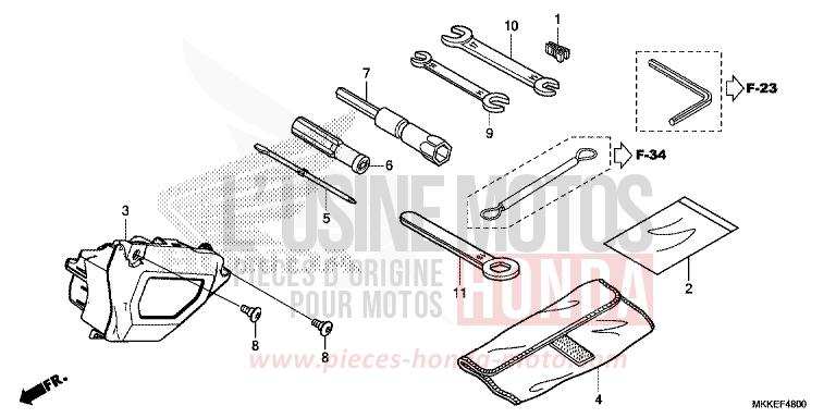 WERKZEUG von Africa Twin DEGITAL SILVER METALLIC (NHA30D) von 2019
